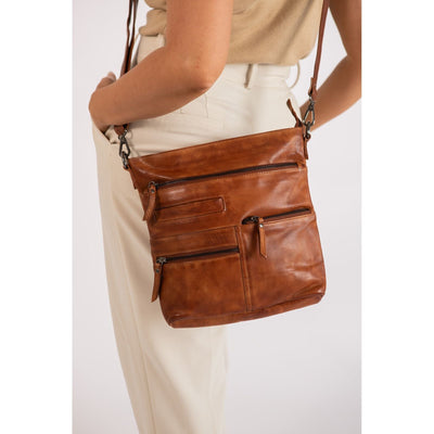 Greenwood Leather Shoulder Bag Liane - Cognac - Greenwood Leather