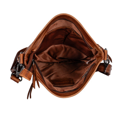 Greenwood Leather Shoulder Bag Liane - Cognac - Greenwood Leather
