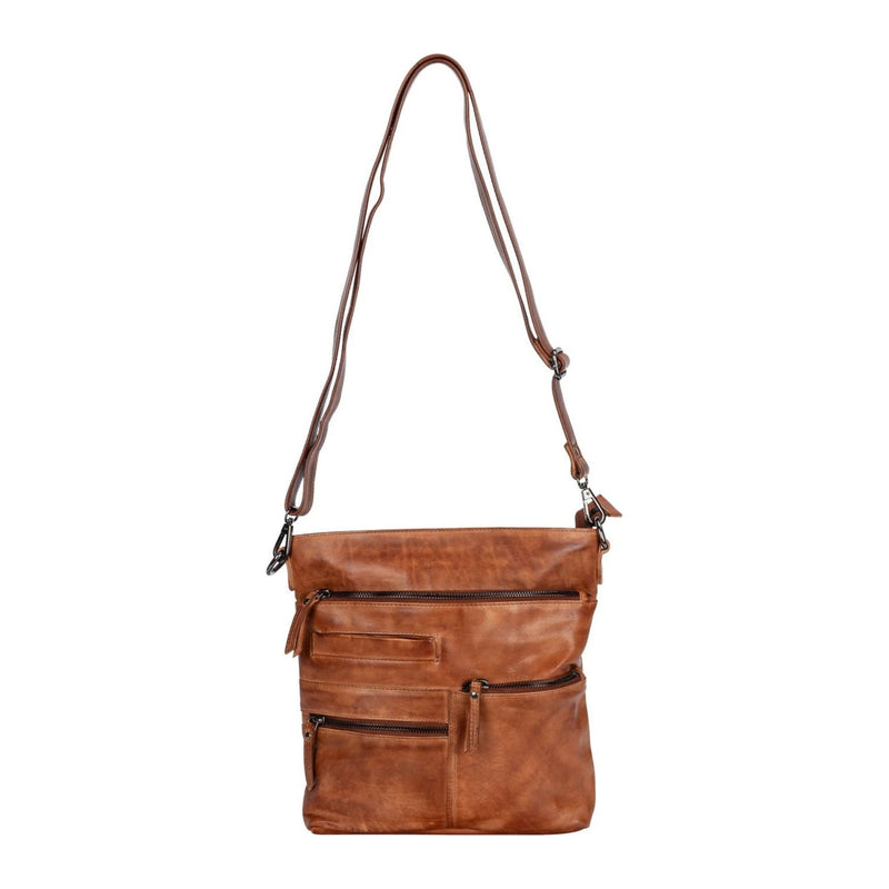 Greenwood Leather Shoulder Bag Liane -  Cognac