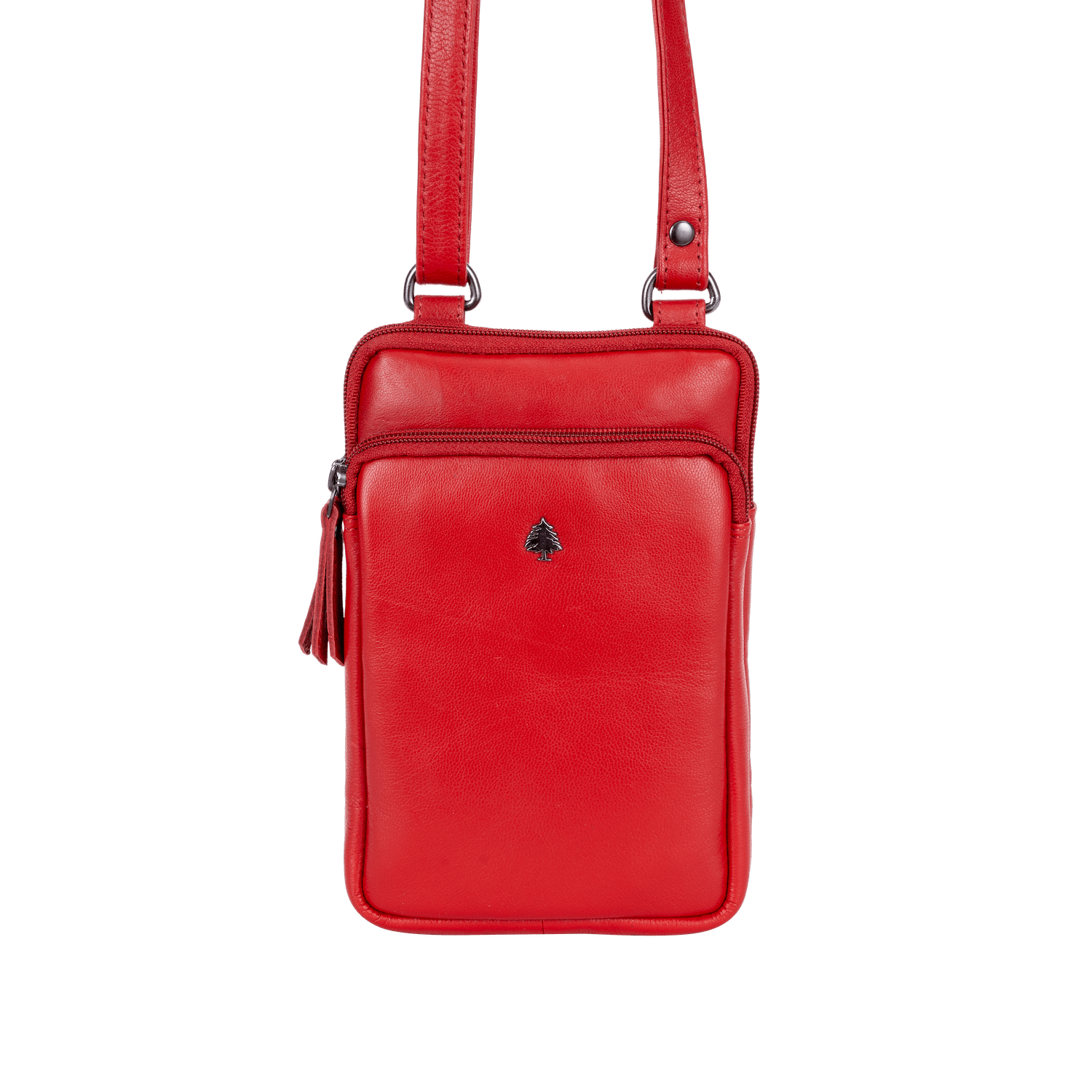 Greenwood Oslo Compact Crossbody – Red Leather - Greenwood Leather
