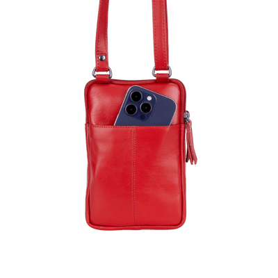 Greenwood Oslo Compact Crossbody – Red Leather - Greenwood Leather