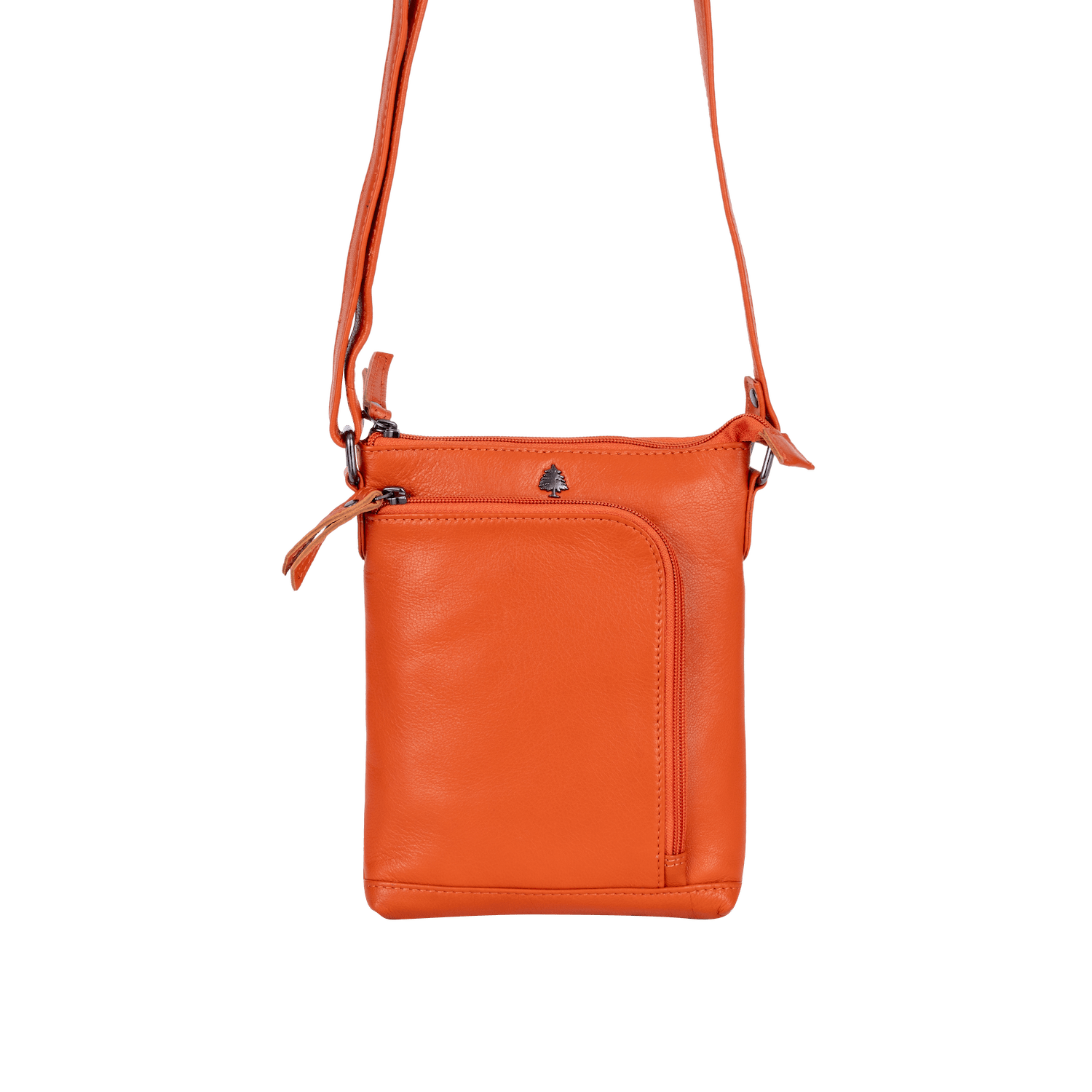 Greenwood Siena Mini Crossbody – Orange Leather - Greenwood Leather
