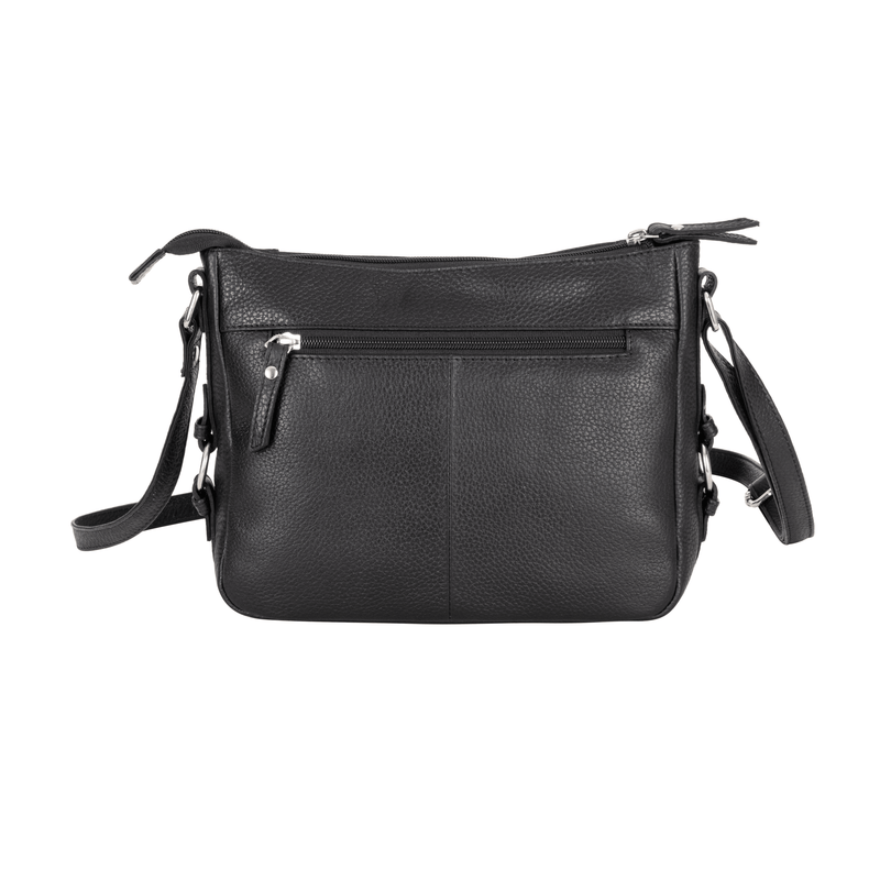 Harper Compact Leather Crossbody Bag – Classic Black - Greenwood Leather