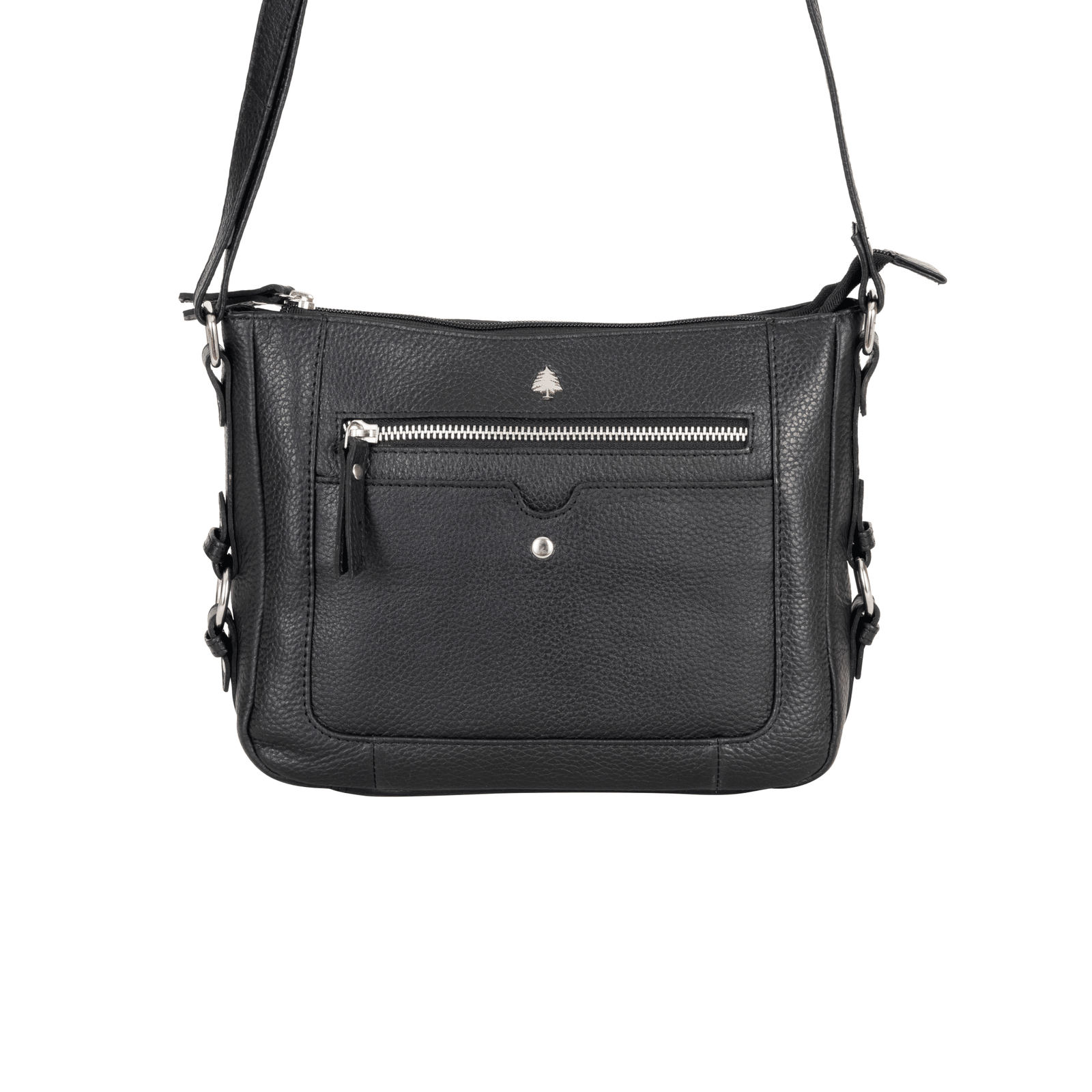 Harper Compact Leather Crossbody Bag – Classic Black - Greenwood Leather