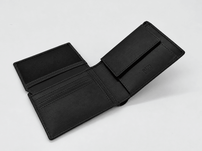Hawthorn – Men’s Leather Bifold Wallet with Coin Pocket, RFID Blocking, Black - Greenwood Leather