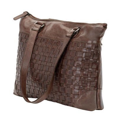 The Harlow Tote Bag — Espresso Brown Leather Work Tote