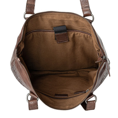 The Harlow Tote Bag — Espresso Brown Leather Work Tote