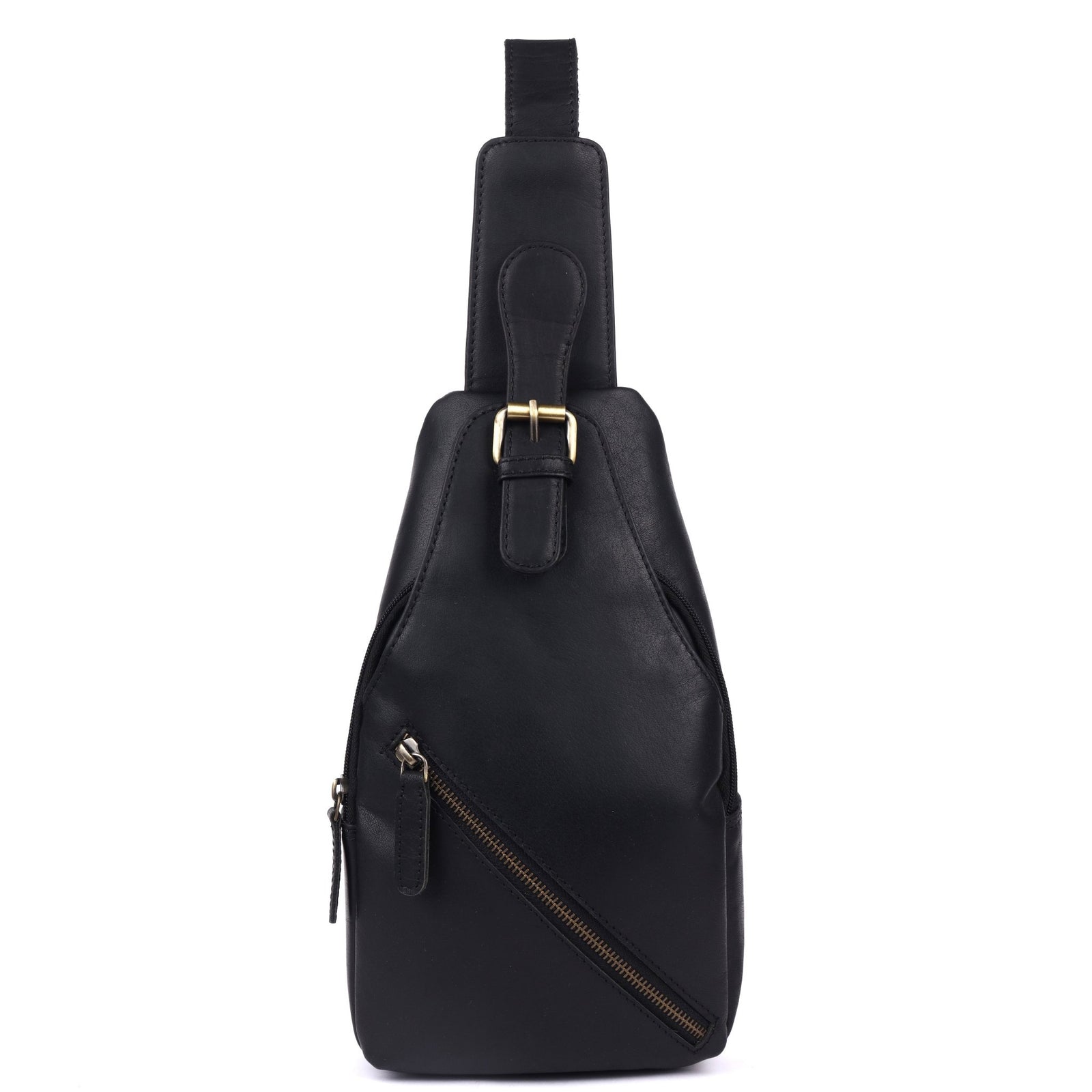 Jasper – Leather Crossbody Sling Bag for Men Black