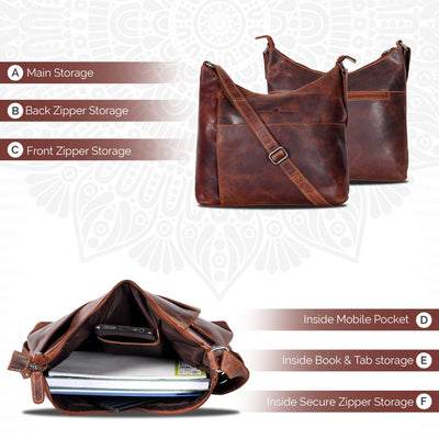 Ladies Shoulder Bag Layla - Greenwood Leather