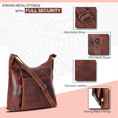Ladies Shoulder Bag Layla - Greenwood Leather