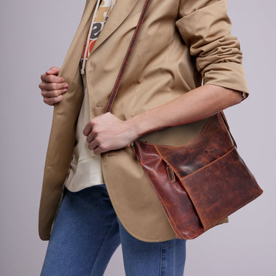 Ladies Shoulder Bag Layla - Greenwood Leather