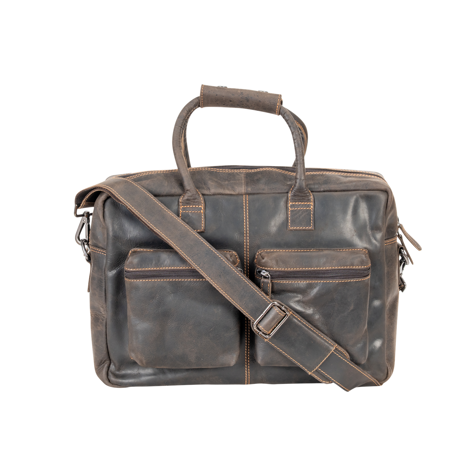 Leather Laptop Bag Dean Brown - Greenwood Leather