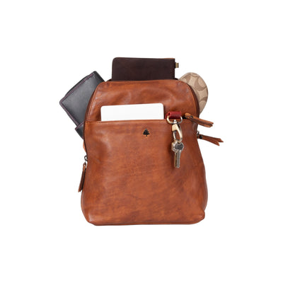 Leather Backpack Perth - Cognac - Greenwood Leather