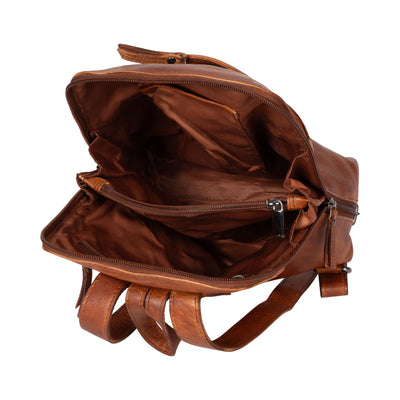 Leather Backpack Perth - Cognac - Greenwood Leather