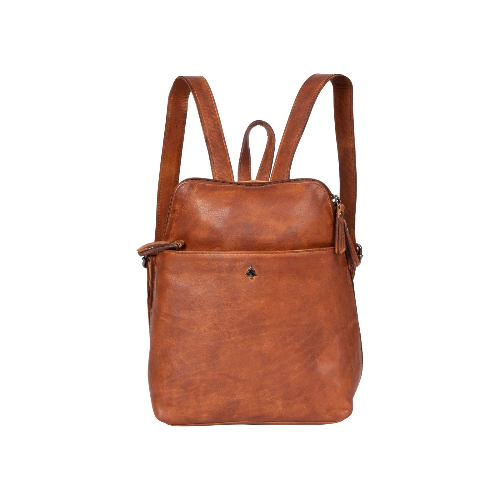 Leather Backpack Perth - Cognac - Greenwood Leather