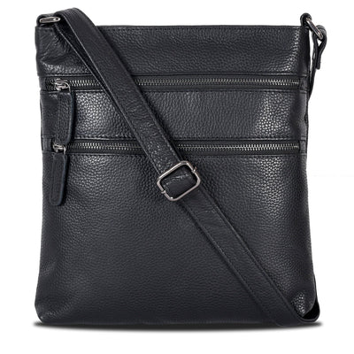 Leather Crossbody Purse - Black - Greenwood Leather