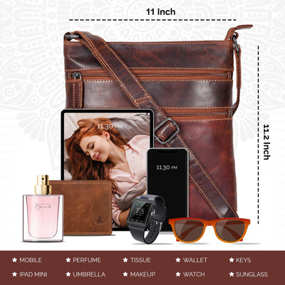Leather Crossbody Purse - Sandel - Greenwood Leather
