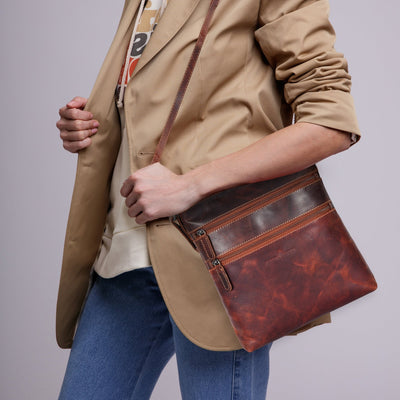 Leather Crossbody Purse - Sandel - Greenwood Leather