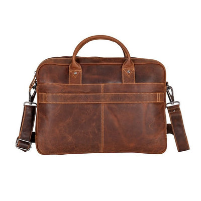 Leather Laptop Bag “Regent” – Full - Grain Leather Briefcase (16") - Greenwood Leather