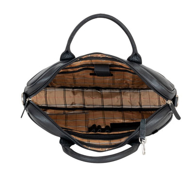 Leather Laptop Bag “Regent” – Full - Grain Leather Briefcase (16") - Greenwood Leather