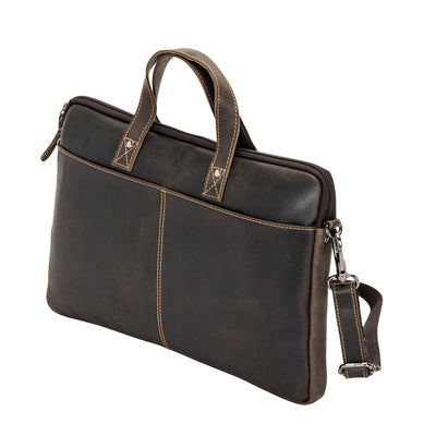 Leather Laptop Sleeve - MacBook Pro/Air 13 / 15 / 16 inch sleeve with Strap - Montreal - Greenwood Leather