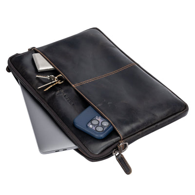 Leather Laptop Sleeve - MacBook Pro/Air 13 / 15 / 16 inch sleeve with Strap - Montreal - Greenwood Leather