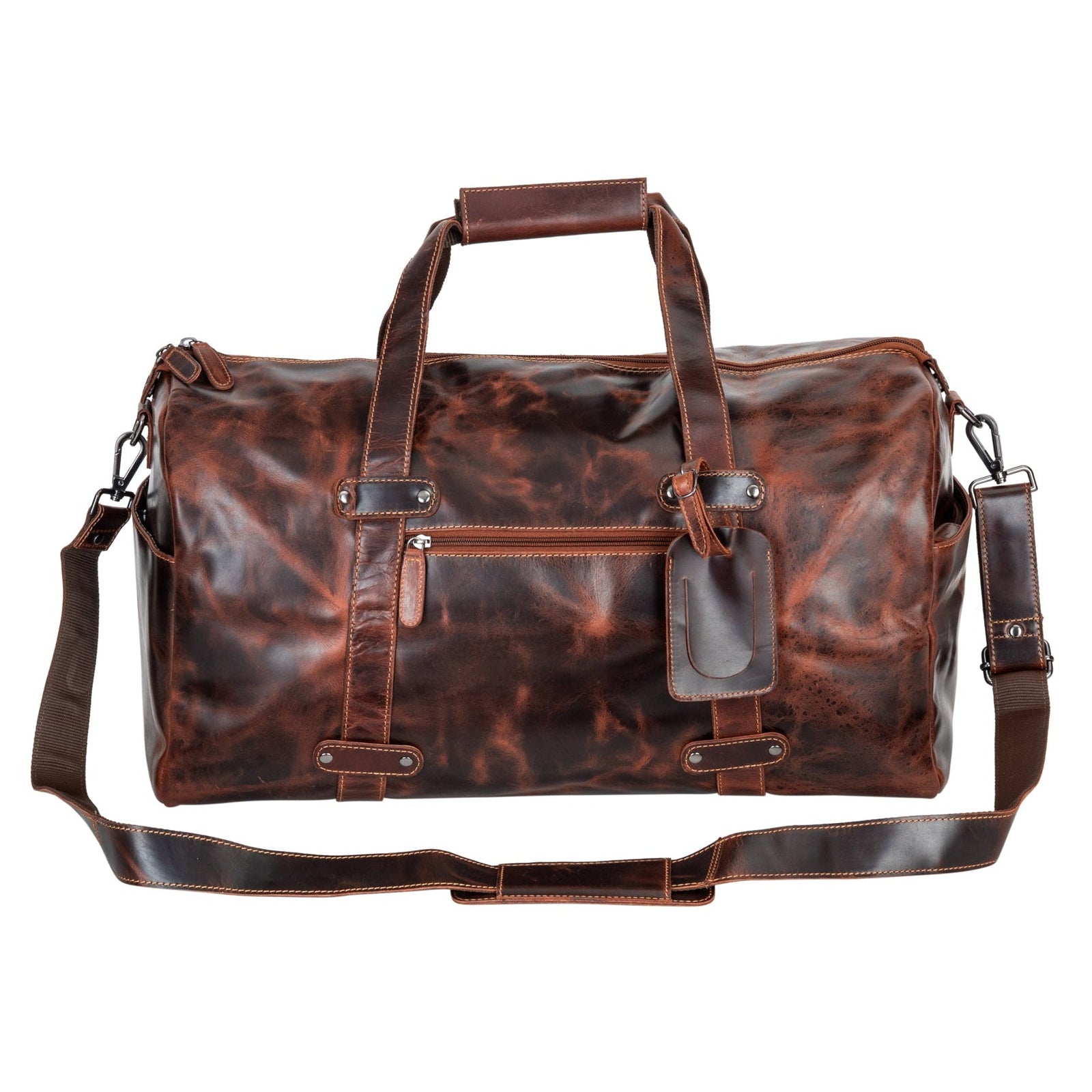 Leather Overnight Duffle Bag Munich - Sandel - Greenwood Leather
