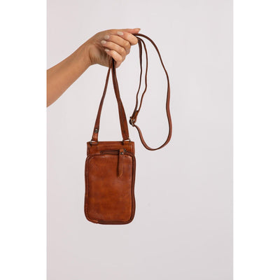 Leather Phone Bag Elk - Cognac - Greenwood Leather