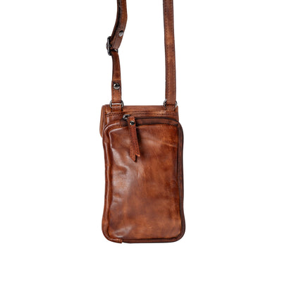Leather Phone Bag Elk - Cognac - Greenwood Leather