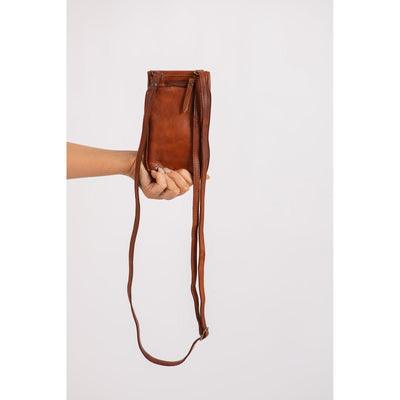 Leather Phone Bag Elk - Cognac - Greenwood Leather