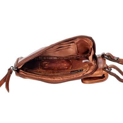 Leather Phone Bag Elk - Cognac - Greenwood Leather