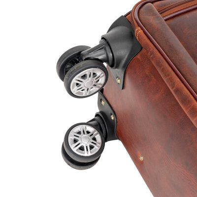 Leather Pilot Briefcase With Wheels Marino - Greenwood Leather