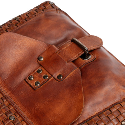 Leather Shoulder Bag Elsa - Cognac - Greenwood Leather