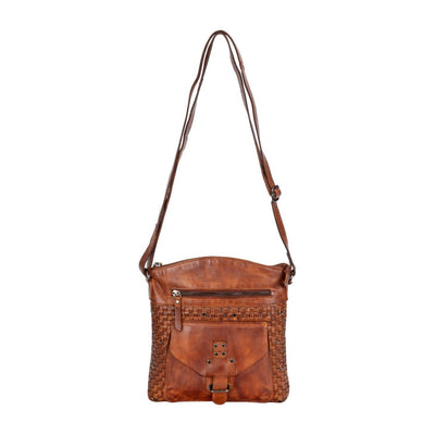 Leather Shoulder Bag Elsa - Cognac - Greenwood Leather