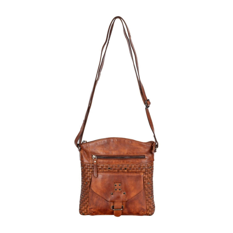 Leather Shoulder Bag Elsa - Cognac - Greenwood Leather