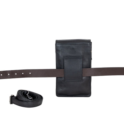 Leather Shoulder Bag Ivy Black - Greenwood Leather