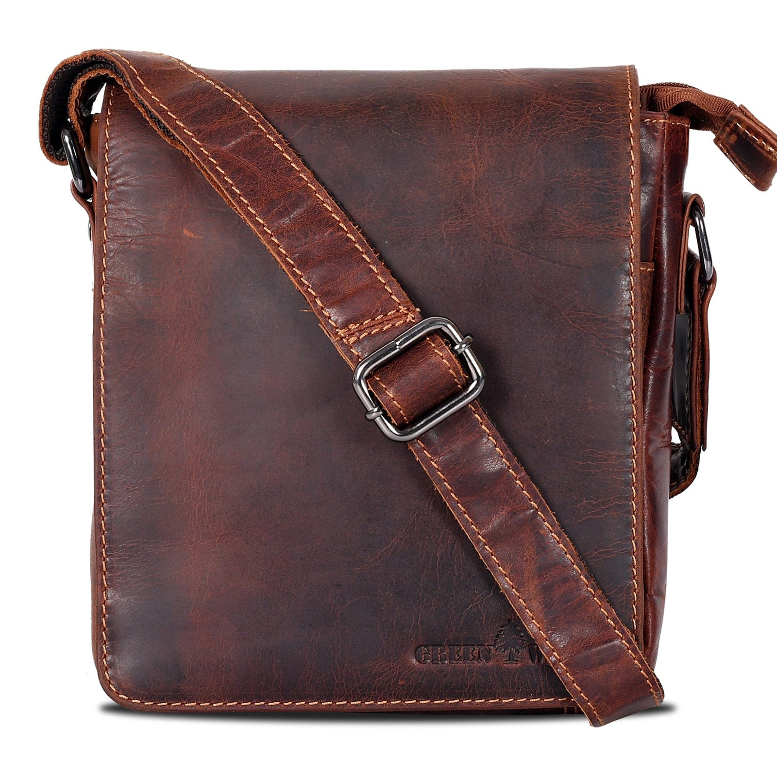 Leather Shoulder Bag Luna - Sandel - Greenwood Leather
