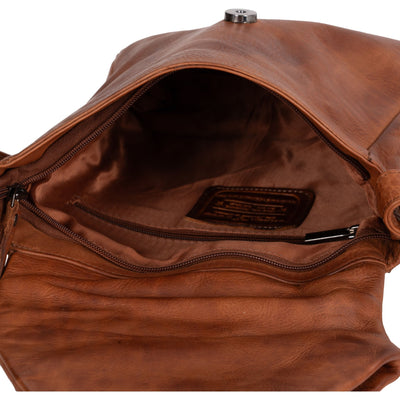 Leather Small Cross Body/sling bag Coruna - Cognac - Greenwood Leather