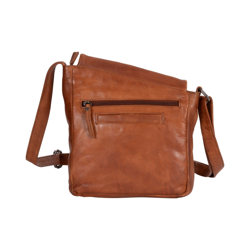Leather Small Cross Body/sling bag Coruna - Cognac - Greenwood Leather