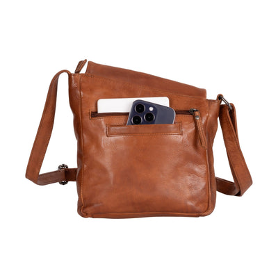 Leather Small Cross Body/sling bag Coruna - Cognac - Greenwood Leather
