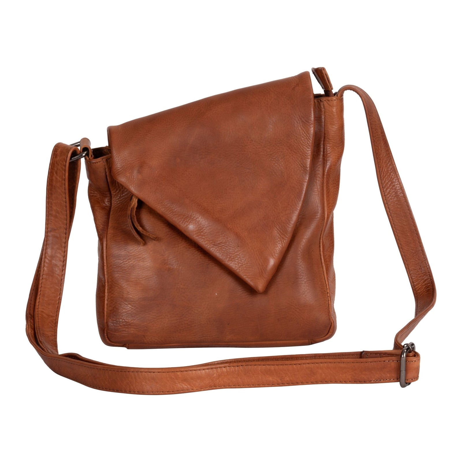 Leather Small Cross Body/sling bag Coruna - Cognac - Greenwood Leather