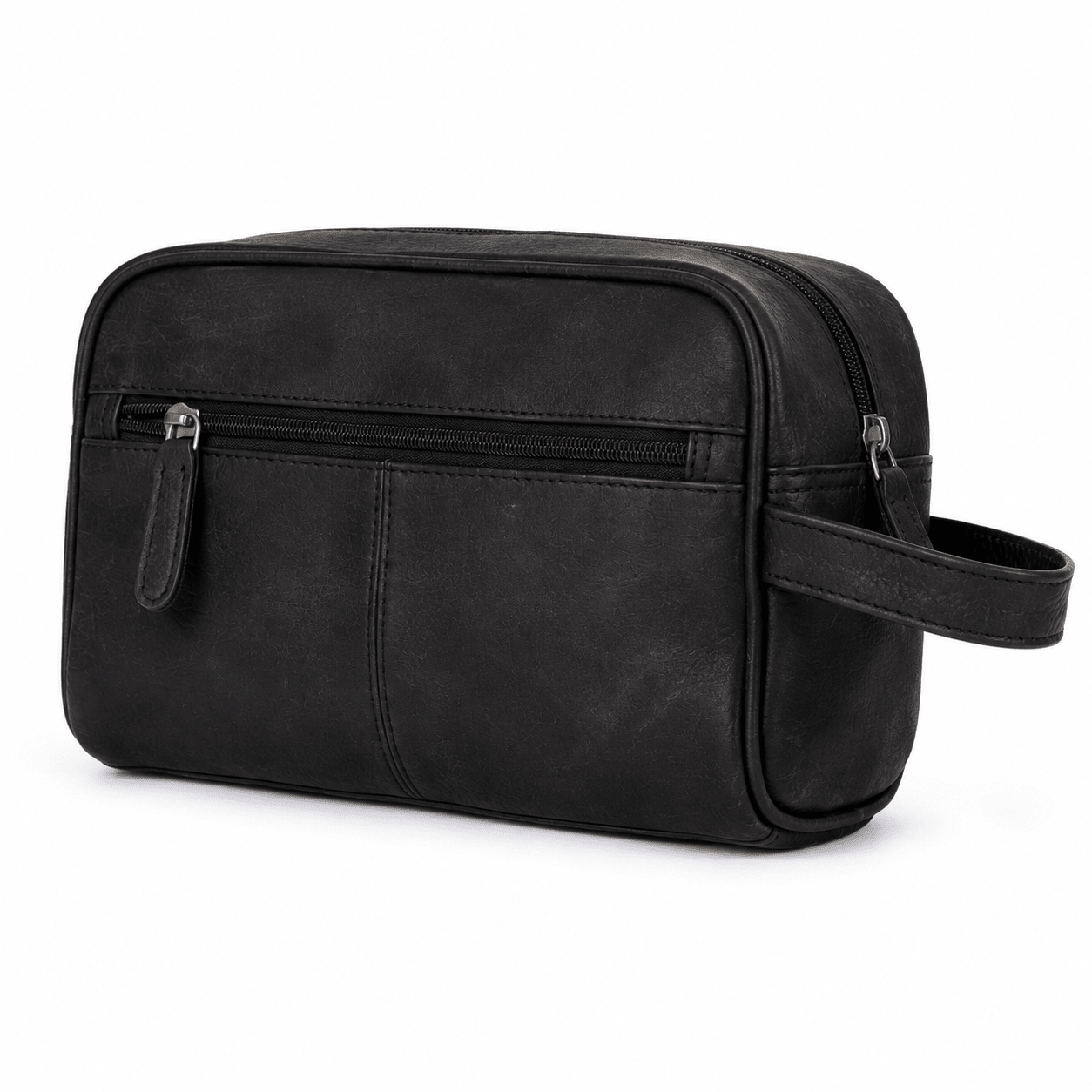 Leather Toiletry Bag Black - Geelong - Greenwood Leather