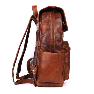 Leather Vintage Backpack Scott - Unisex - Greenwood Leather