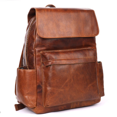 Leather Vintage Backpack Scott - Unisex - Greenwood Leather