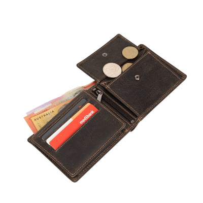 Leather Wallet Lithgow - Brown - Greenwood Leather