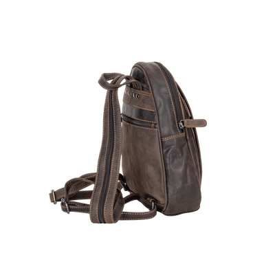 Leather Women Backpack Little Emma - Brown - Greenwood Leather