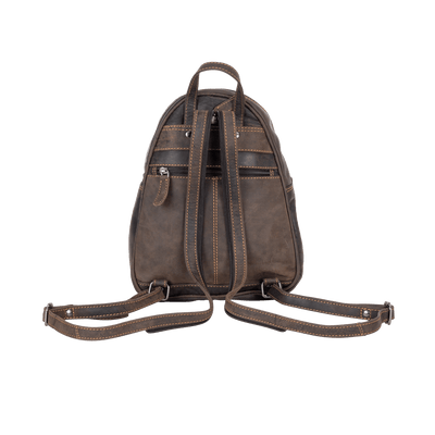 Leather Women Backpack Little Emma - Brown - Greenwood Leather