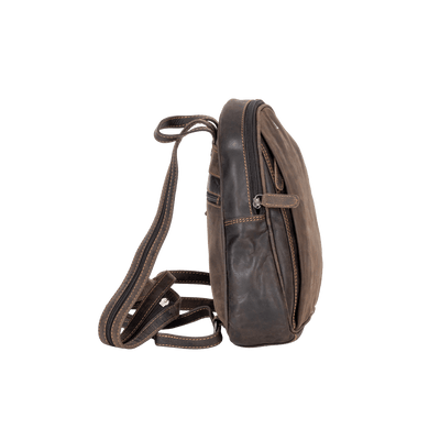 Leather Women Backpack Little Emma - Brown - Greenwood Leather