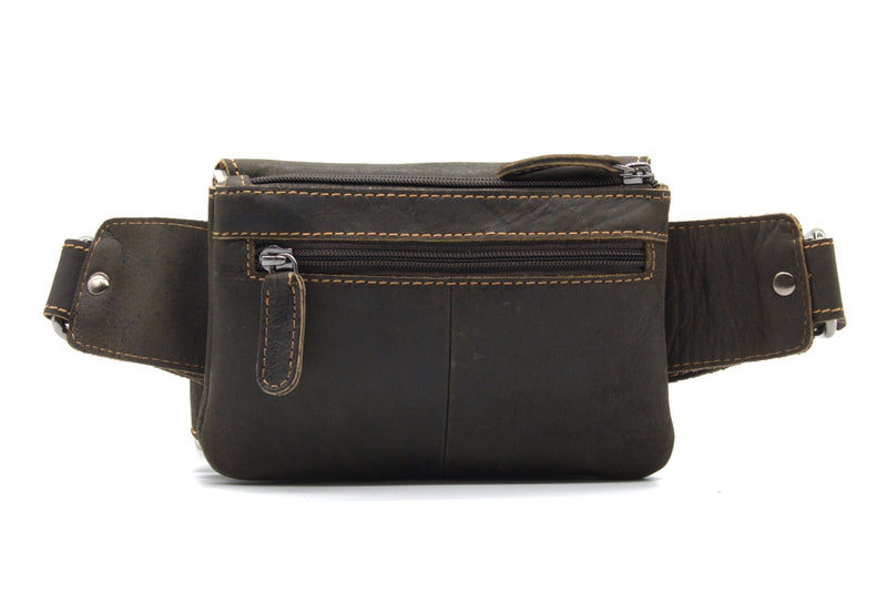 Leather Women Waist Pack Jax - Brown - Greenwood Leather