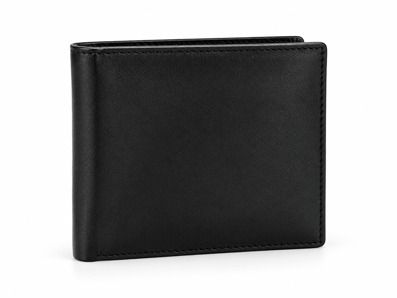 Mason RFID Leather Wallet with Coin Pocket – Black - Greenwood Leather